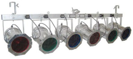 PAR64 6er Bar Halogen Silber